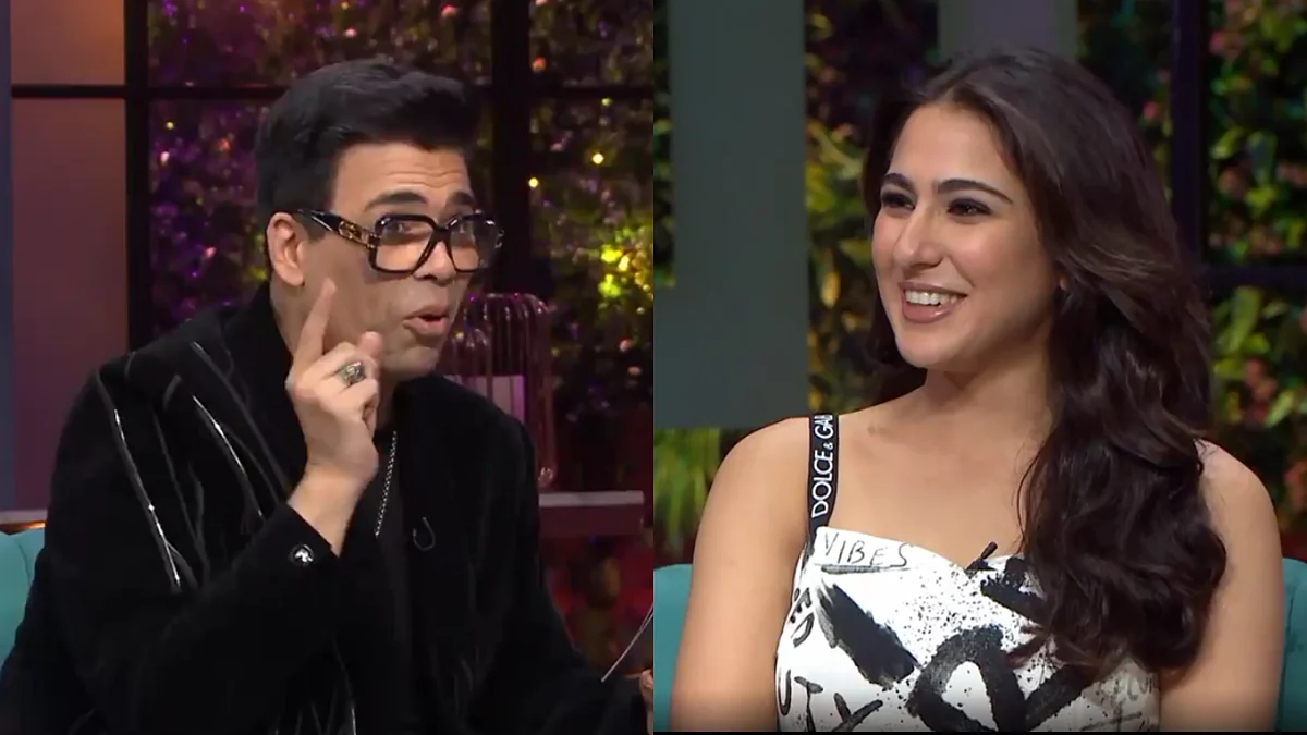 Video: Check out Karan Johar's reaction after Sara Ali Khan said she wants Vicky Kaushal, Ranveer...