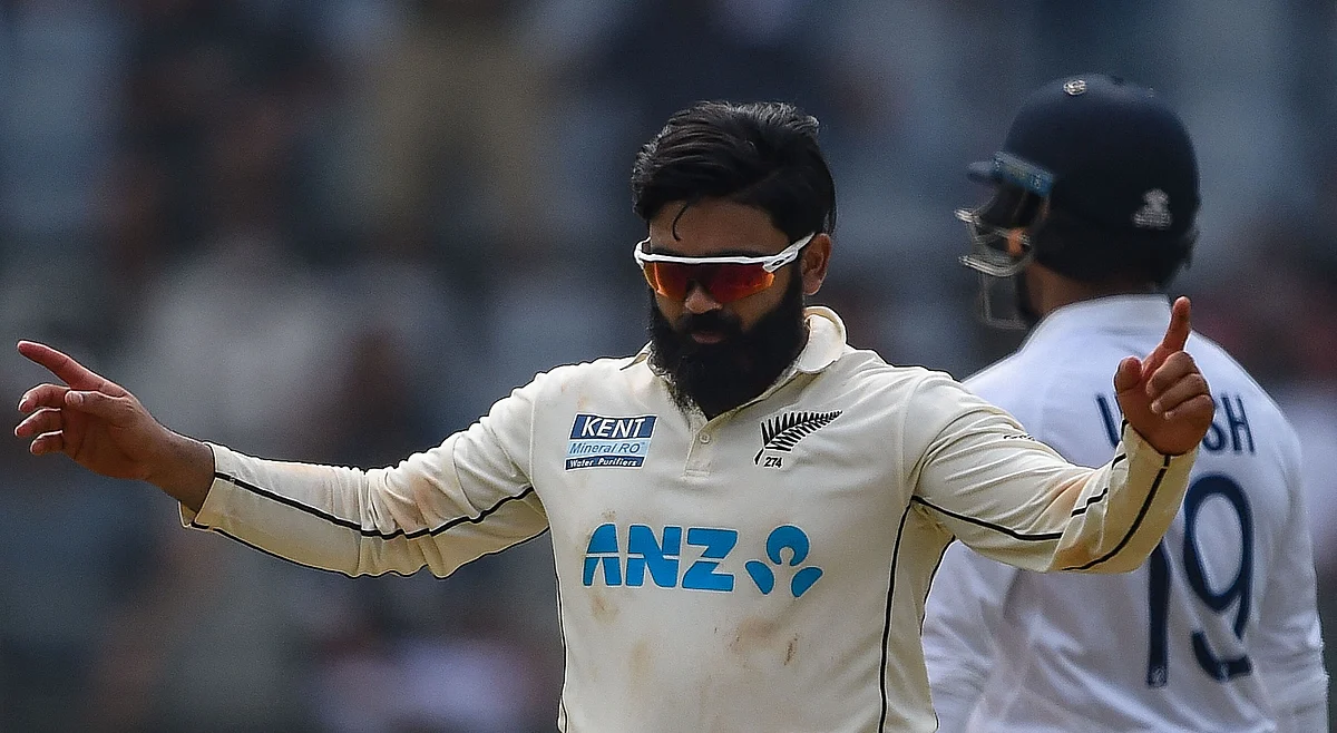 Disappointed: Ajaz Patel isn’t pleased after being dropped for New Zealand’s home Test series...