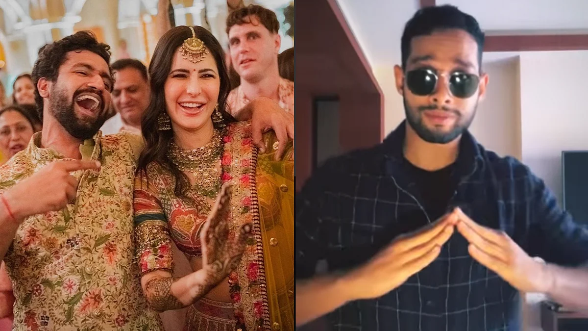 Watch: Siddhant Chaturvedi congratulates Katrina Kaif and Vicky Kaushal with a quirky dance video