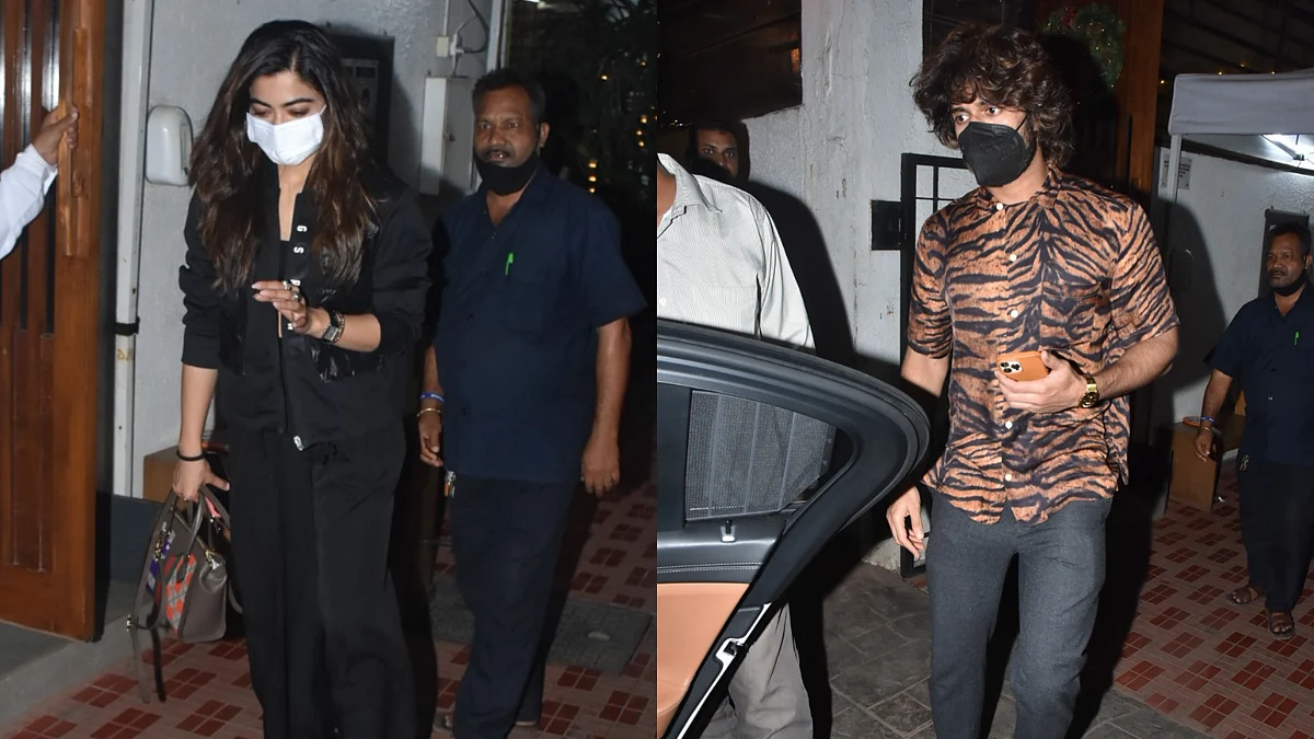 Rumoured couple Vijay Deverakonda and Rashmika Mandanna spotted leaving in the same car after...