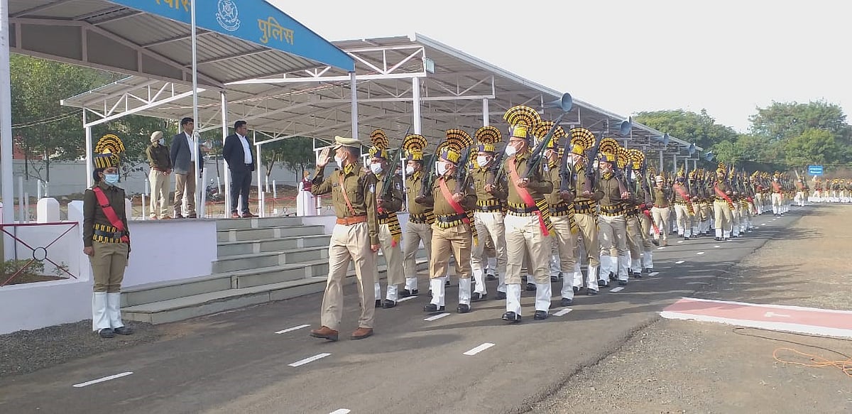 Indore: Final parade rehearsal of platoons ahead of Republic Day