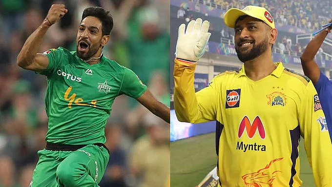 Former India captain MS Dhoni gifts Pakistan pacer Haris Rauf his Chennai Super Kings jersey