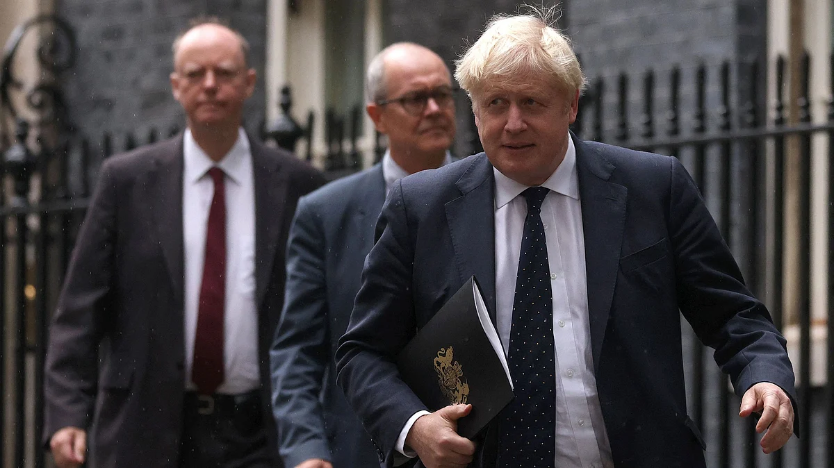 UK Prime Minister Boris Johnson faces fresh 'partygate' allegations at Downing Street amidst...