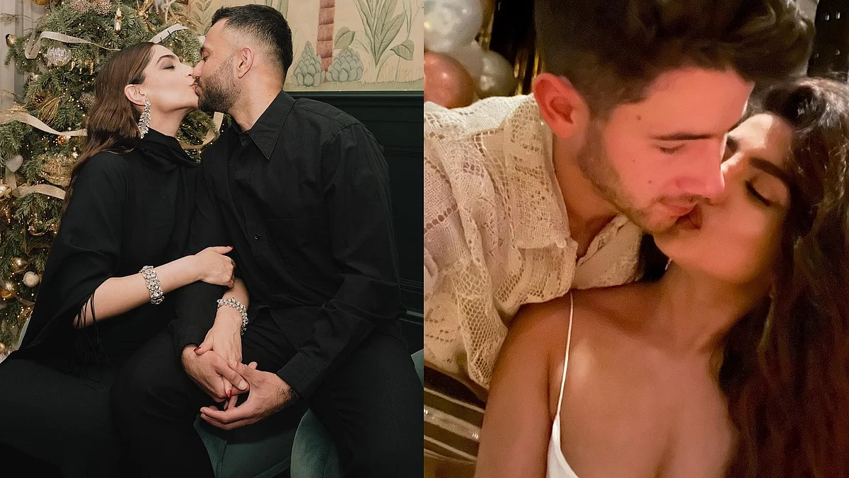 In Pics: Sonam Kapoor-Anand Ahuja, Priyanka Chopra-Nick Jonas ring in the New Year with a kiss