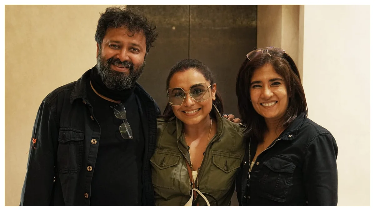 Rani Mukerji with Nikkhil Advani and Madhu Bhojwani