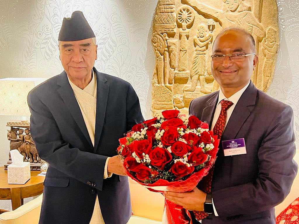 N L Sharma, CMD SJVN meets PM of Nepal at New Delhi - Vimarsana News