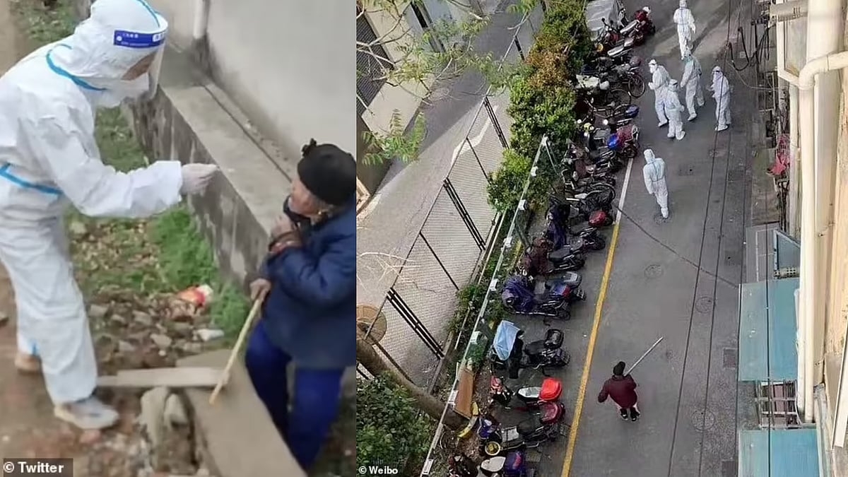 95-year-old fights guards dressed in PPE to escape Shanghai's quarantine zone - Vimarsana News