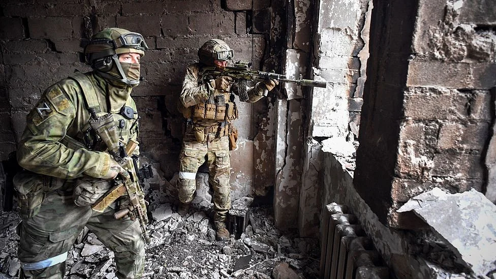 Russian President Vladimir Putin makes rare public appearance, vows to continue war in Ukraine