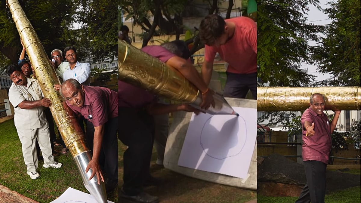 Watch Man doodles with world's largest pen