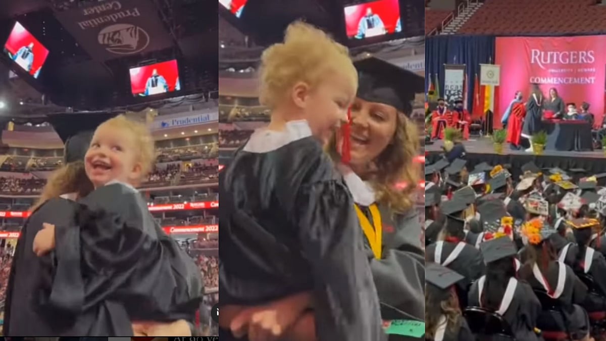 Watch: Mom receives her graduation degree with daughter - Vimarsana News
