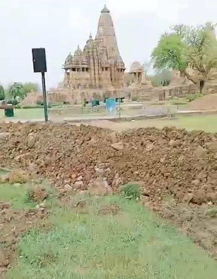 Madhya Pradesh: Drain dug up in Khajuraho temple premises, probe ordered - Vimarsana News