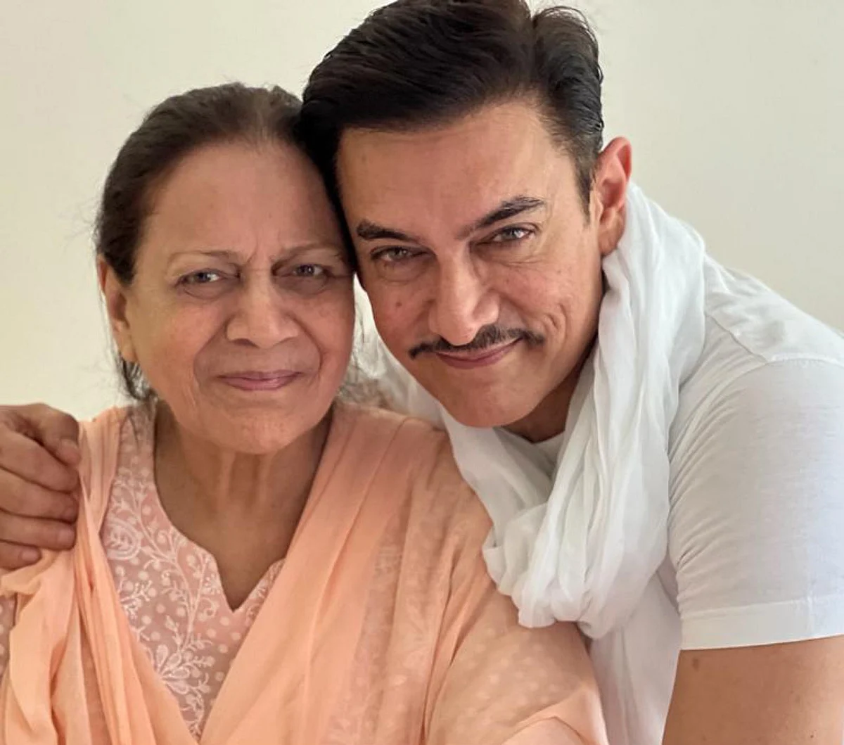 Aamir with his mother