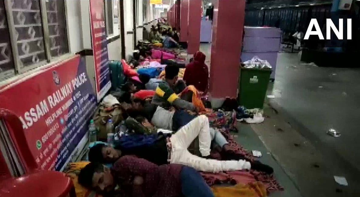 Assam: Passengers stranded as train services hit due to rains, flood. See pics - Vimarsana News