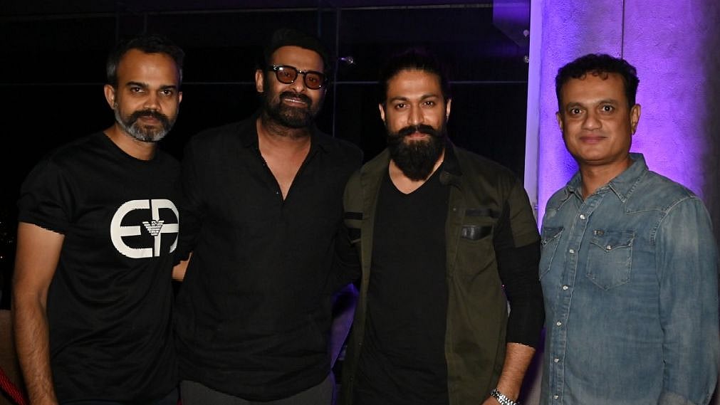 Photos: Prabhas joins Yash to celebrate 50 days of 'KGF: Chapter 2' and director Prashanth Neel's birthday - Vimarsana News