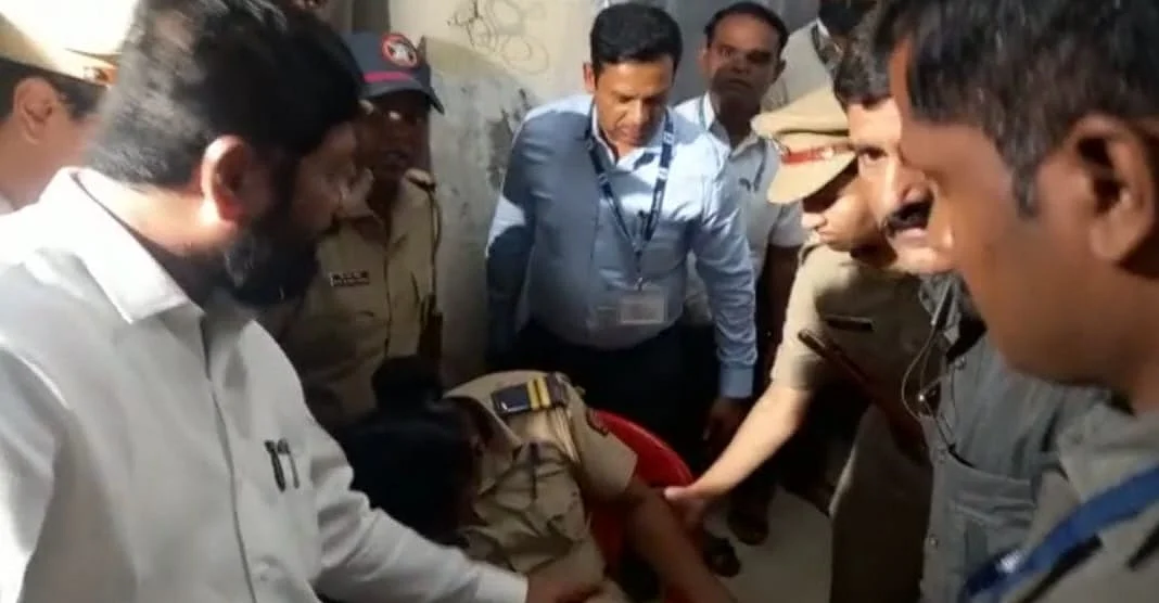 Thane: CM Eknath Shinde personally checks on lady constable who fainted during review meeting at...