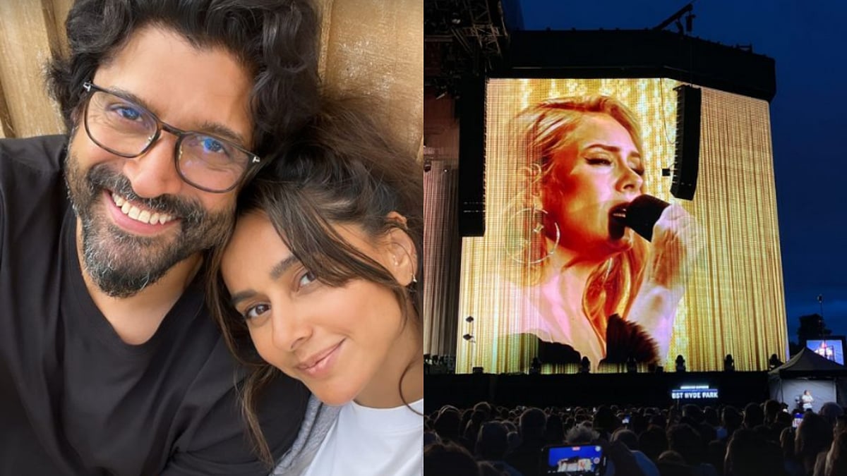 Photos: Farhan Akhtar enjoys Adele's performance at BST Hyde Park music festival with wife Shibani Dandekar - Vimarsana News