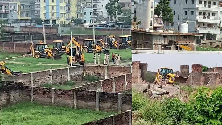 WATCH: District administration demolish 70 illegal constructions in Patna's Rajiv Nagar - Vimarsana News
