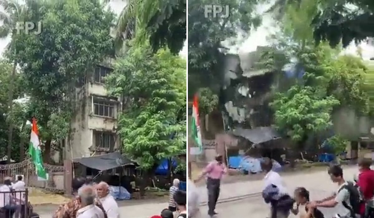 On camera: Dramatic building collapse in Mumbai's Borivali; 4-storey building collapses like a pack of cards - Vimarsana News