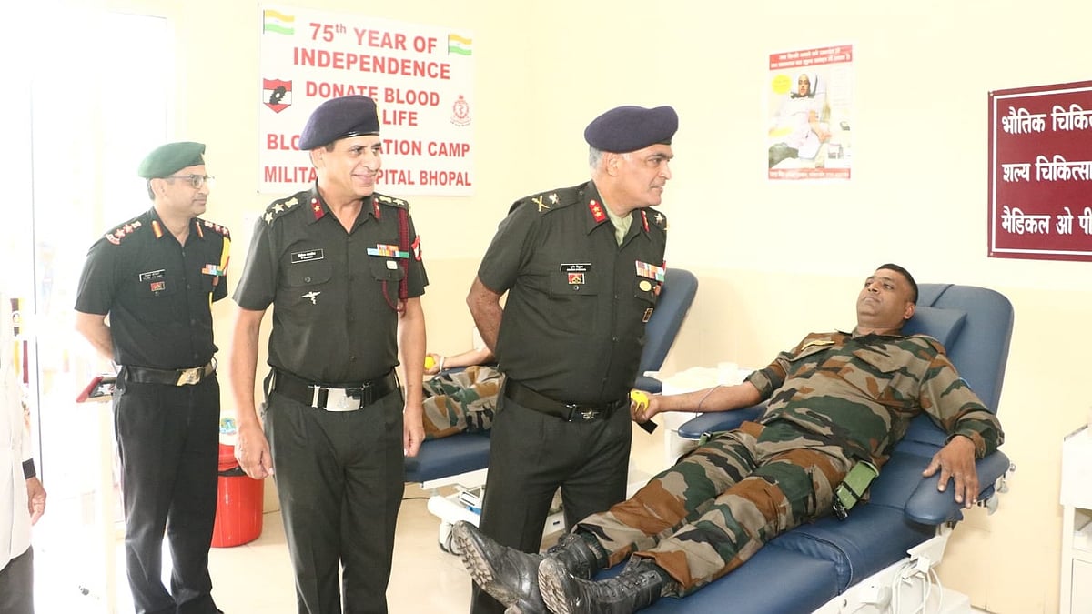 Bhopal Voluntary Blood Donation Camp at Military Hospital by Sudarshan