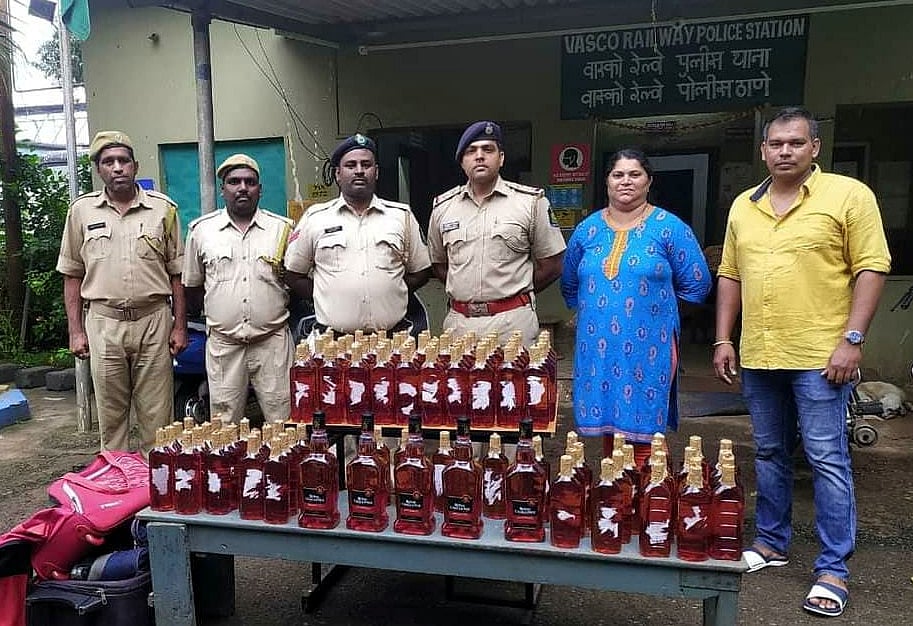 Goa 110 abandoned whisky bottles seized from train