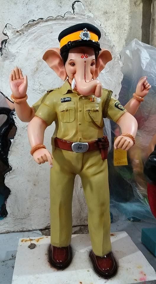 Ganeshotsav 2022: Singham Bappa is here at Vile Parle Police Station - Vimarsana News