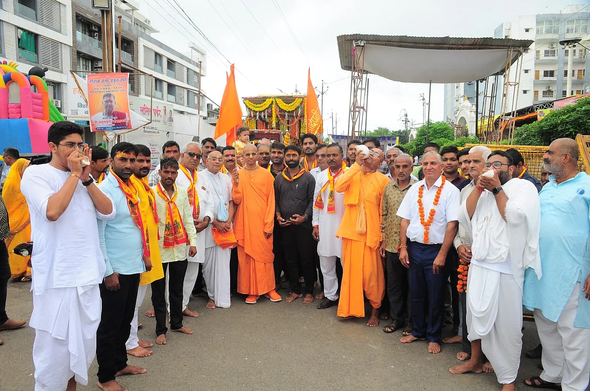 'Shobha Yatra’ being taken out from ISKCON Temple