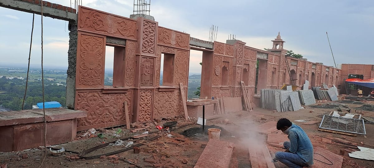 Beautification, development works on Dewas Tekri going on in full swing - Vimarsana News