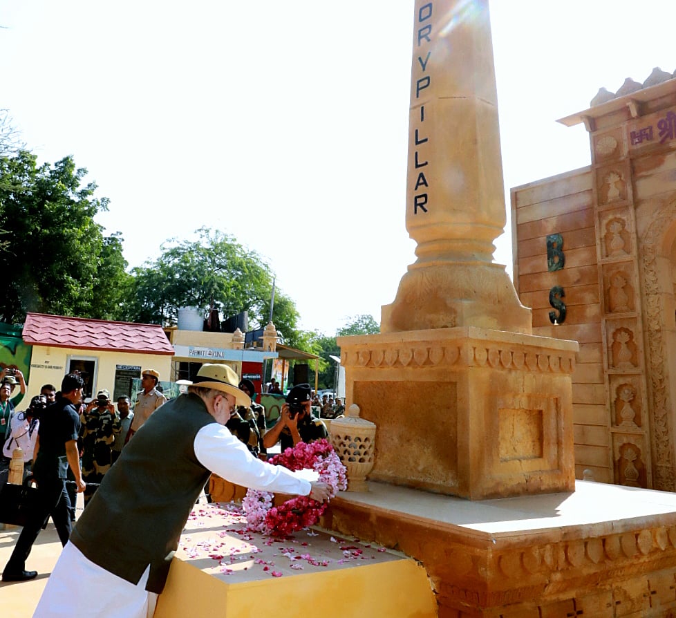 Amit Shah lays foundation stone of border tourism development work at India Pakistan border in Rajasthan - Vimarsana News