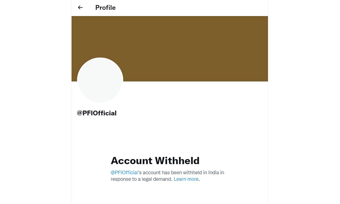 PFI's Twitter handle withheld in India after govt issues 'takedown' order - Vimarsana News