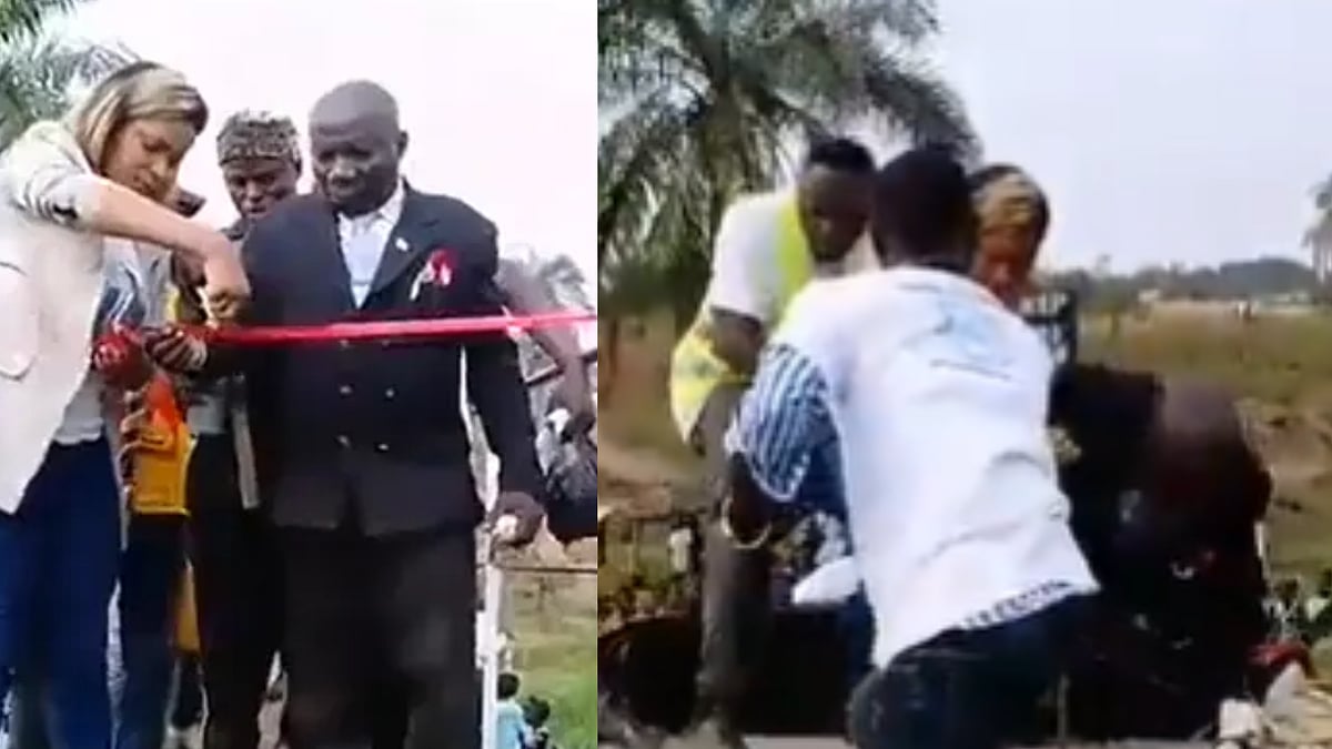 Watch: Oops! Bridge collapses during ribbon cutting ceremony in Central Africa's DR Congo - Vimarsana News