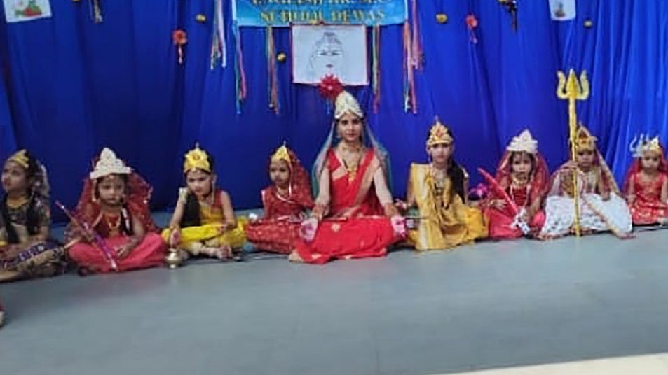 Dewas: Programme to worship Goddess Durga organised in The Everest School - Vimarsana News