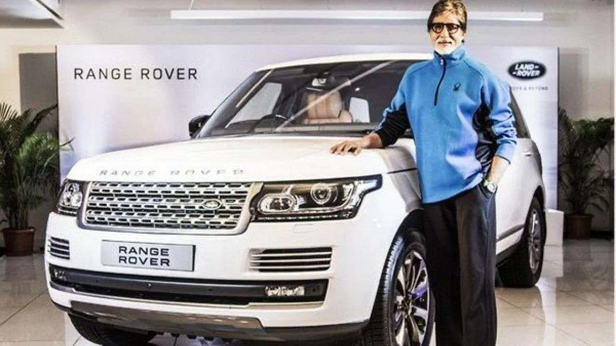 Amitabh Bachchan with his Range Rover Autobiography LWB