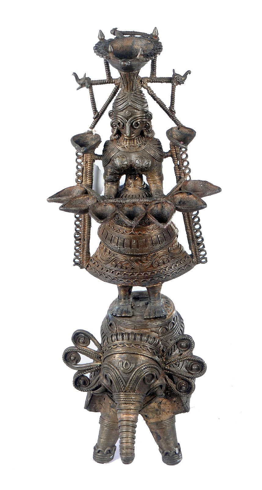MP: West Bengal's Dokra lamp depicts graceful female figure of goddess Lakshmi - Vimarsana News
