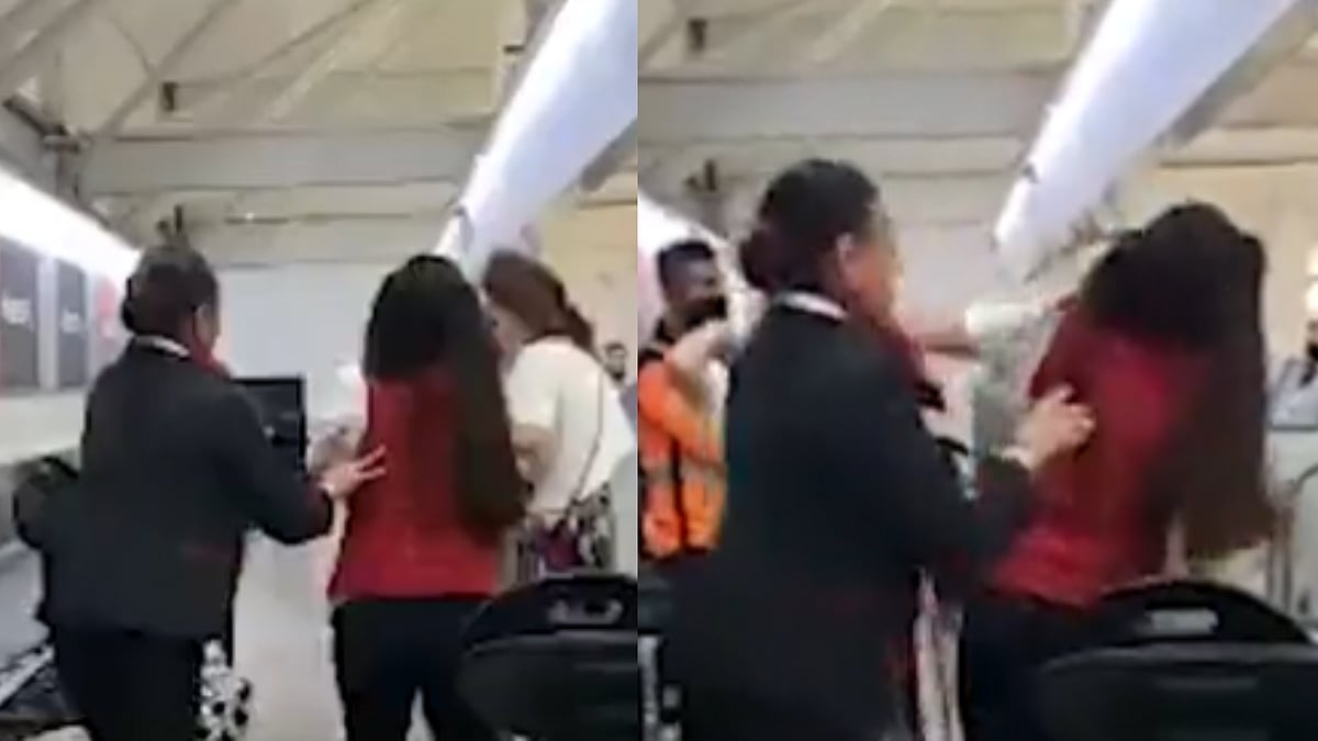 On camera Passenger turns violent after missing flight at Mexico