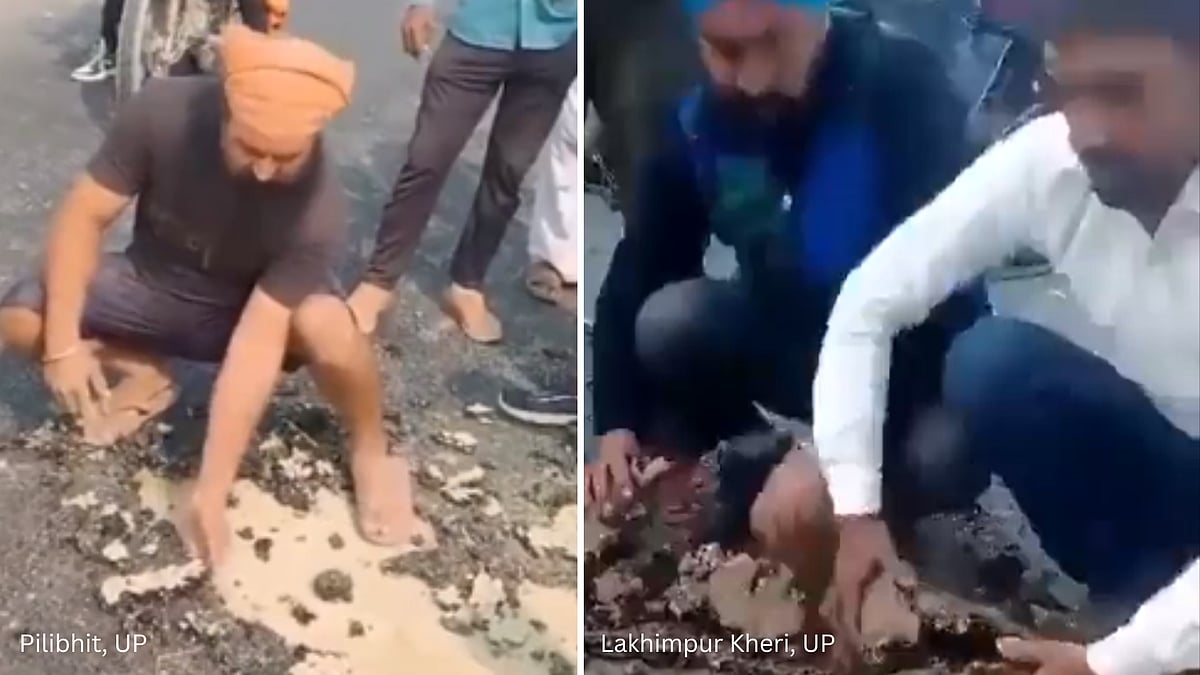 Watch: After Pilibhit, locals from Lakhimpur Kheri uproot road with bare hands - Vimarsana News