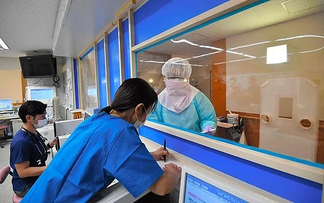 A woman during COVID-19 times