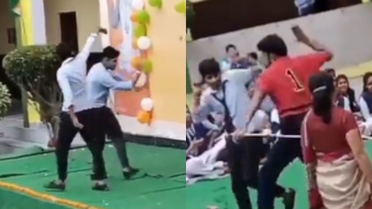 ON CAMERA: Student throws currency notes on classmate dancing at school function, gets thrashed by teacher - Vimarsana News
