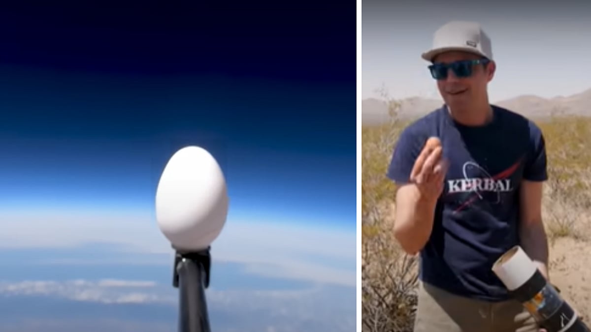 WATCH: Former NASA engineer drops 'egg from space', the results are exceptional - Vimarsana News
