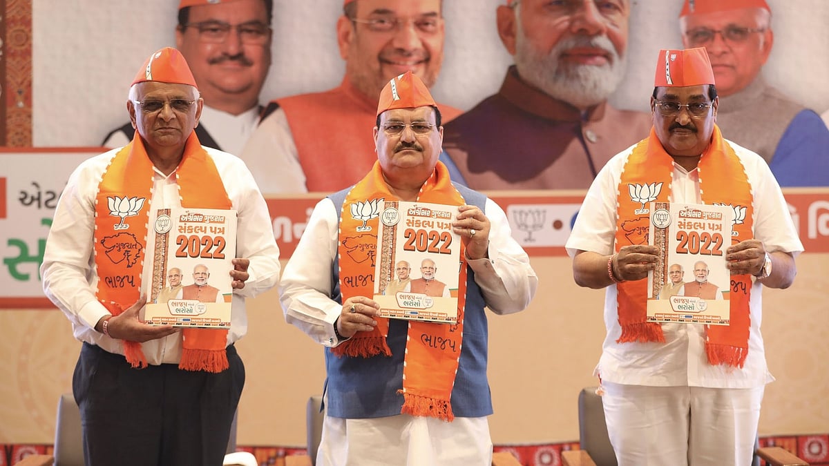 Gujarat Assembly 2022: Olympics, 20 lakh job, implementation of UCC and all that BJP is promising in 40-point manifesto - Vimarsana News