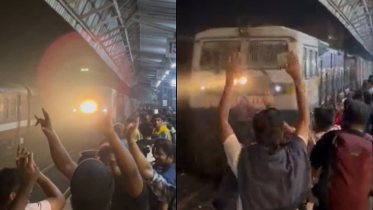 Watch: Frustrated or welcoming? Train running on a 9-hour delay finally arrives, here's how passengers reacted - Vimarsana News