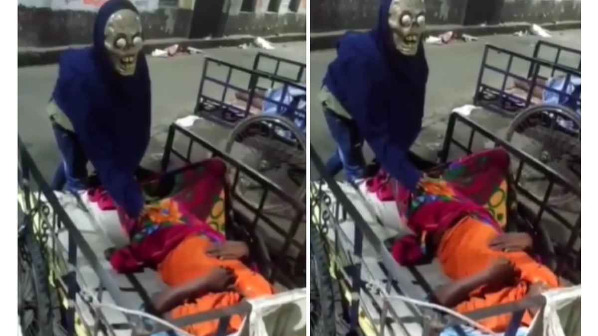 Watch: Asleep man confronts 'ghost' at night, here's what happened later - Vimarsana News