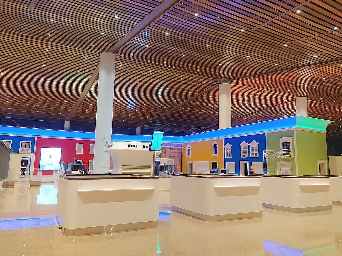 Developed at a cost of around Rs 2,870 crore, the airport is built on the theme of sustainable infrastructure.