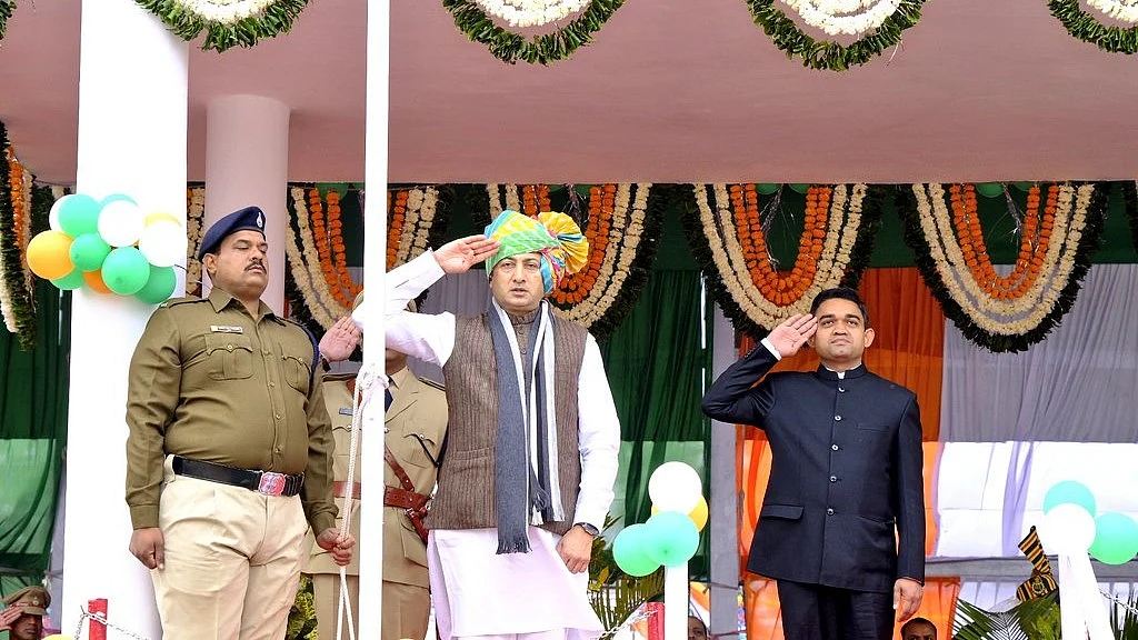 Madhya Pradesh: Industry minister Dattigaon takes Republic Day parade salute