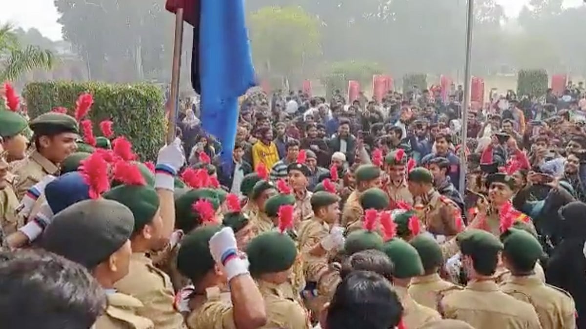 WATCH: UP police orders probe as students in NCC uniforms shout ‘Allah-Hu-Akhbar’ slogans at Aligarh Muslim University