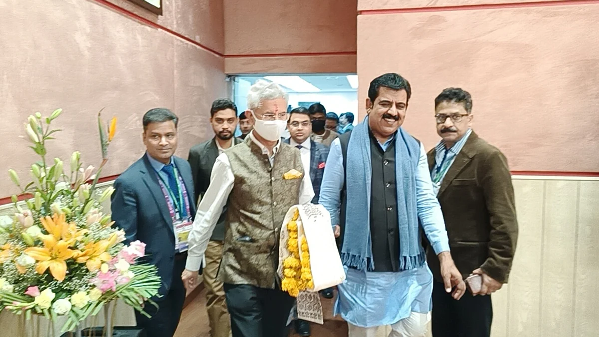 External affairs minister S Jaishankar at Indore Airport