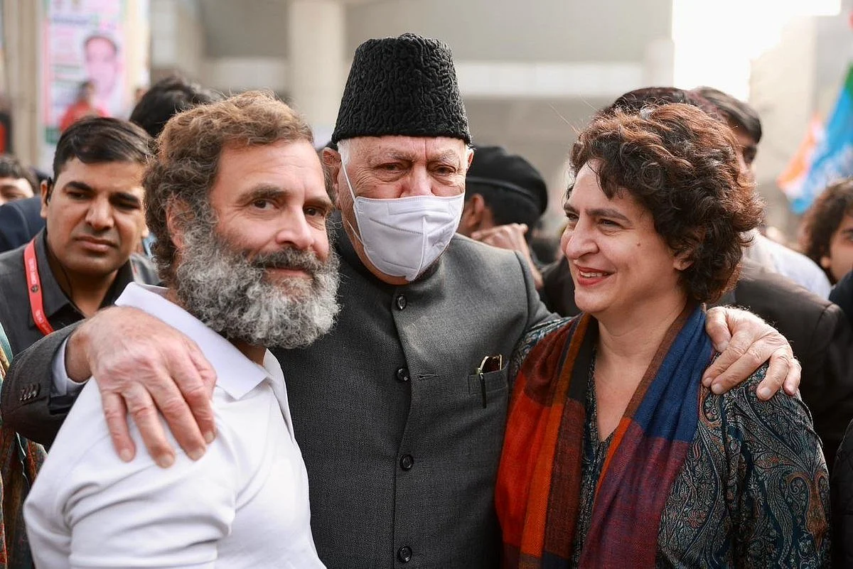 Kashmir Chief Minister Farooq Abdullah and Priyanka Gandhi Vadra joins Bharat Jodo Yatra