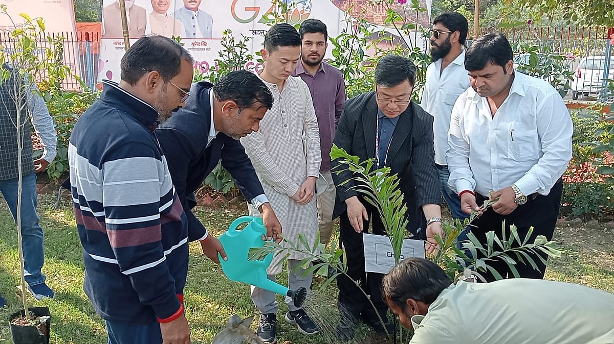 Khajuraho's children park is now G20 Namo Children park after delegates plant saplings - Vimarsana News