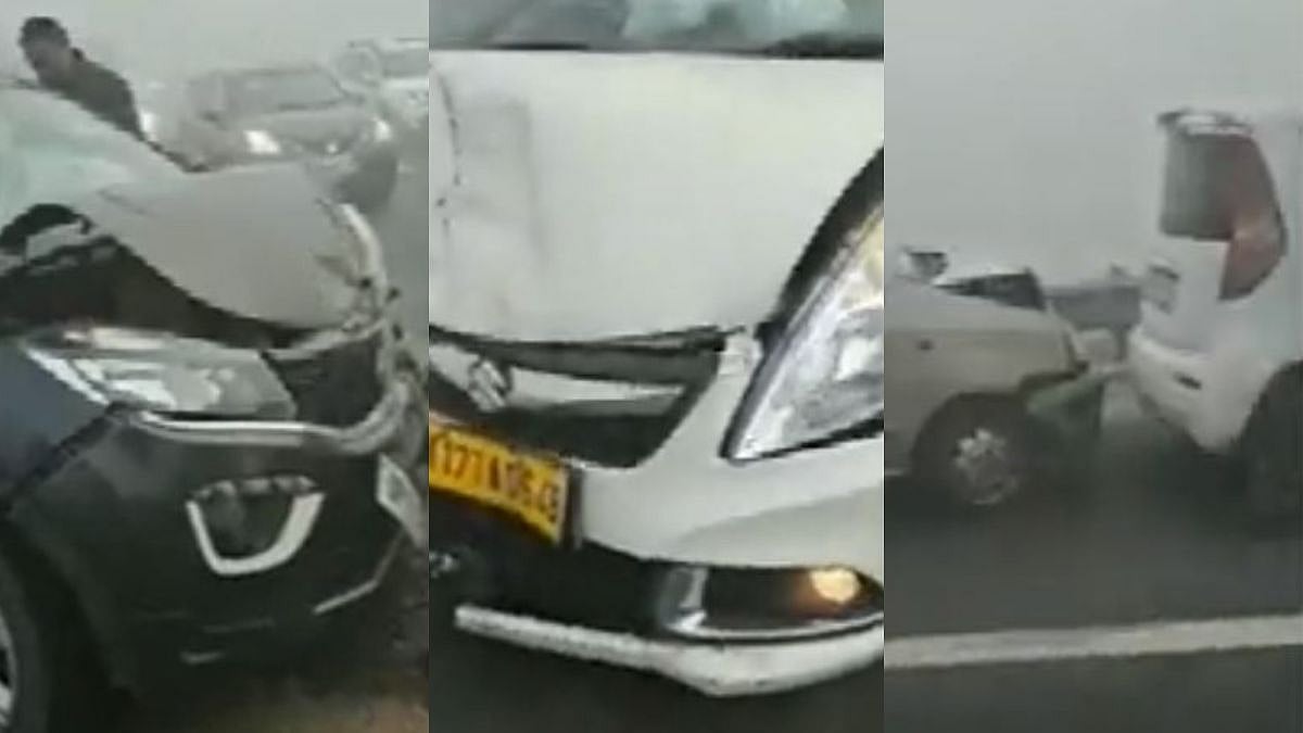 WATCH: Dense fog leads to pile up of cars on Delhi-Meerut Expressway; visuals surface - Vimarsana News