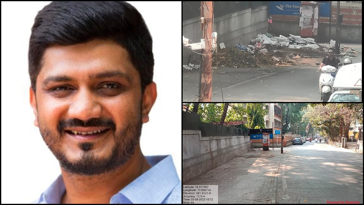 Pune: MP Siddharth Shirole gets piled garbage on street cleaned within hours after complaint on Twitter, posts picture - Vimarsana News