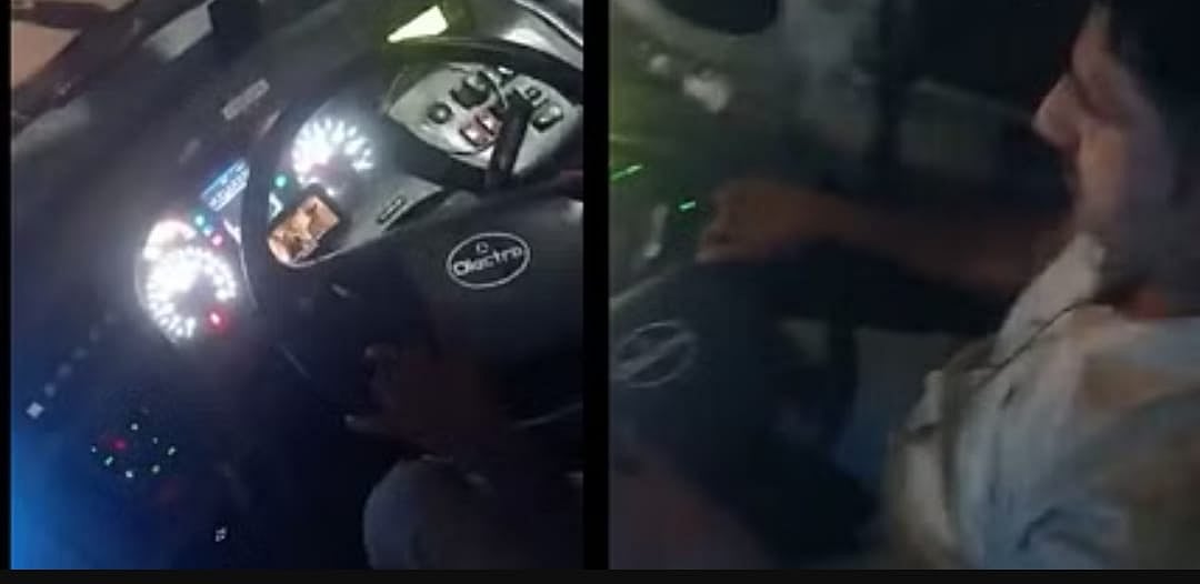 WATCH: PMPML driver in Pune spotted watching film on mobile while driving bus - Vimarsana News